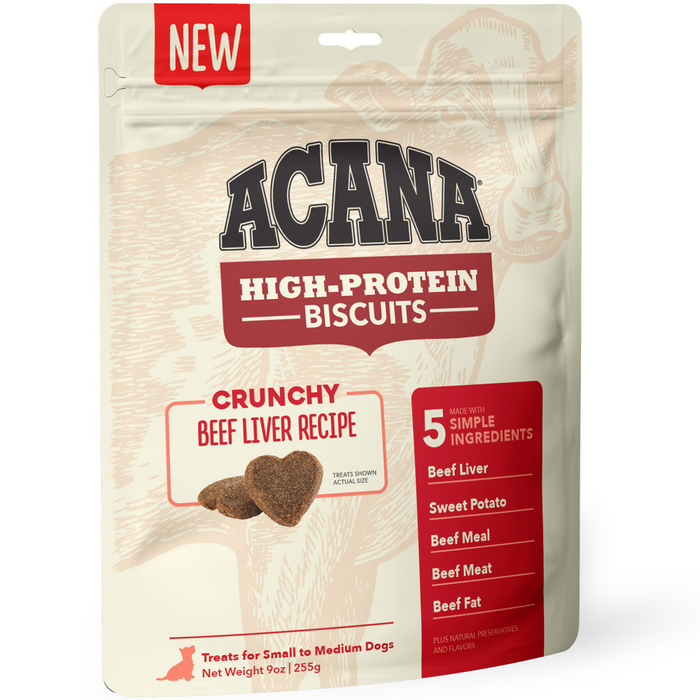 ACANA Crunchy Biscuits High-Protein Beef Liver Recipe Dog Treats