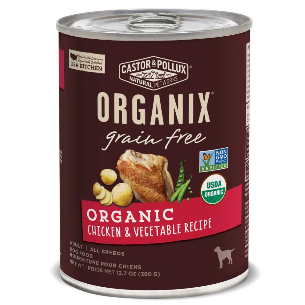 Castor and Pollux Organix Grain Free Chicken and Vegetable Formula Adult Canned Dog Food