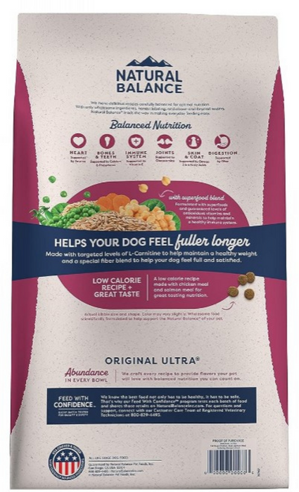 Natural Balance Targeted Nutrition Fat Dogs Recipe Dry Dog Food