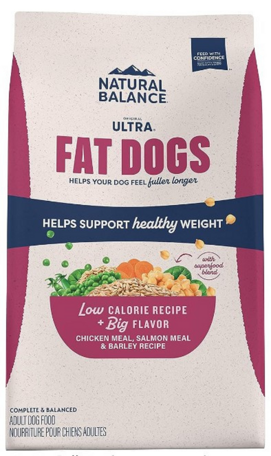 Natural Balance Original Ultra Fat Dogs® Chicken & Salmon Low Calorie Dry Dog Food