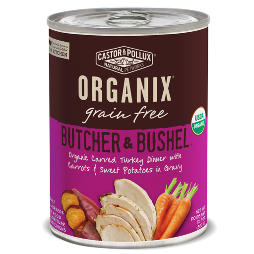 Castor and Pollux Organix Butcher and Bushel Organic Carved Turkey Dinner Canned Dog Food