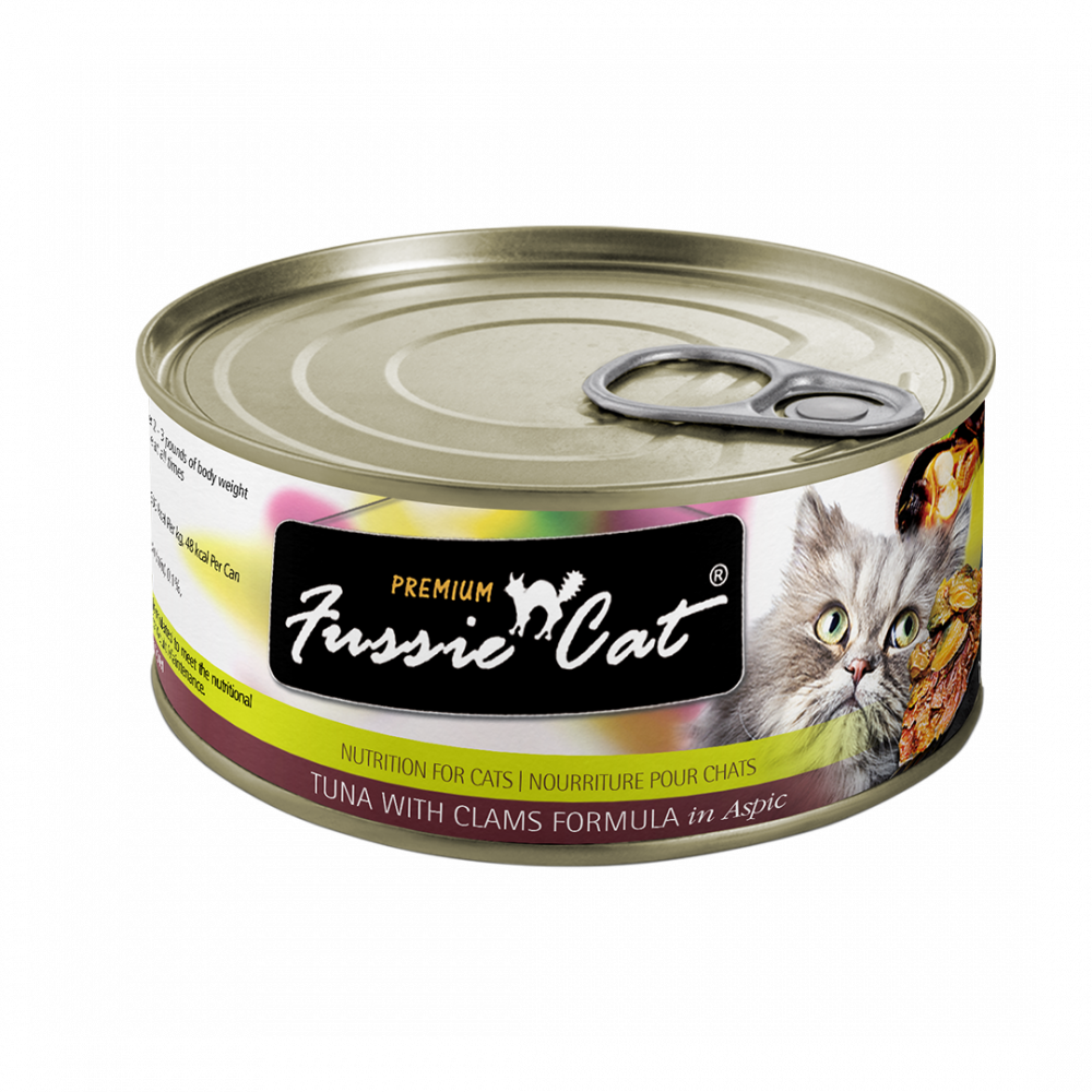 Fussie Cat Premium Tuna with Clams Formula in Aspic Canned Food