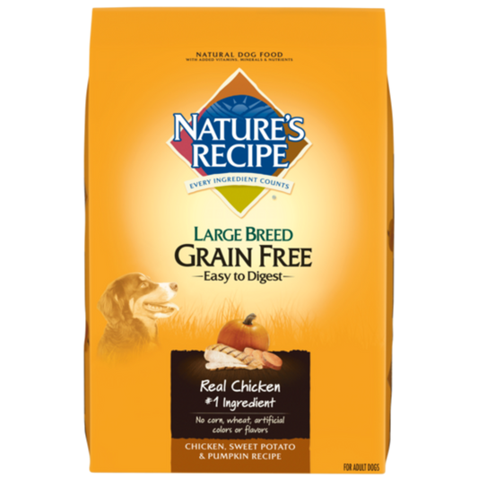 Nature's Recipe Large Breed Grain Free Chicken, Sweet Potato & Pumpkin Dry Dog Food