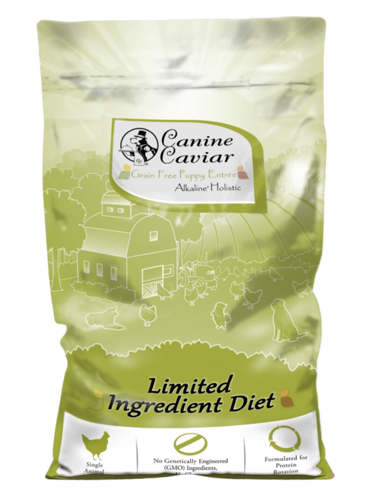 Canine Caviar Grain Free Puppy Chicken & Split Pea Alkaline Holistic Dry Dog Food