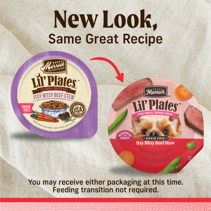 Merrick Lil' Plates Adult Small Breed Grain Free Itsy Bitsy Beef Stew Canned Dog Food