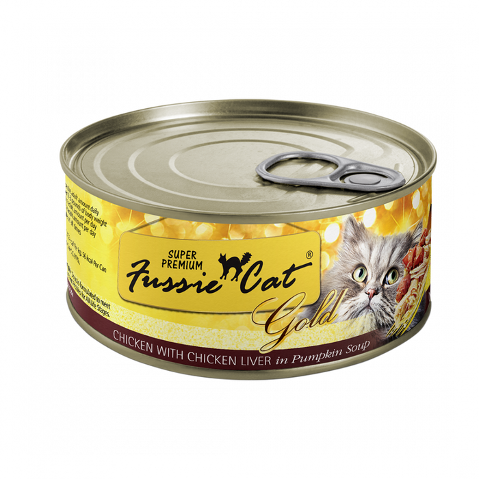 Fussie Cat Super Premium Grain Free Chicken with Chicken Liver in Pumpkin Soup Canned Cat Food