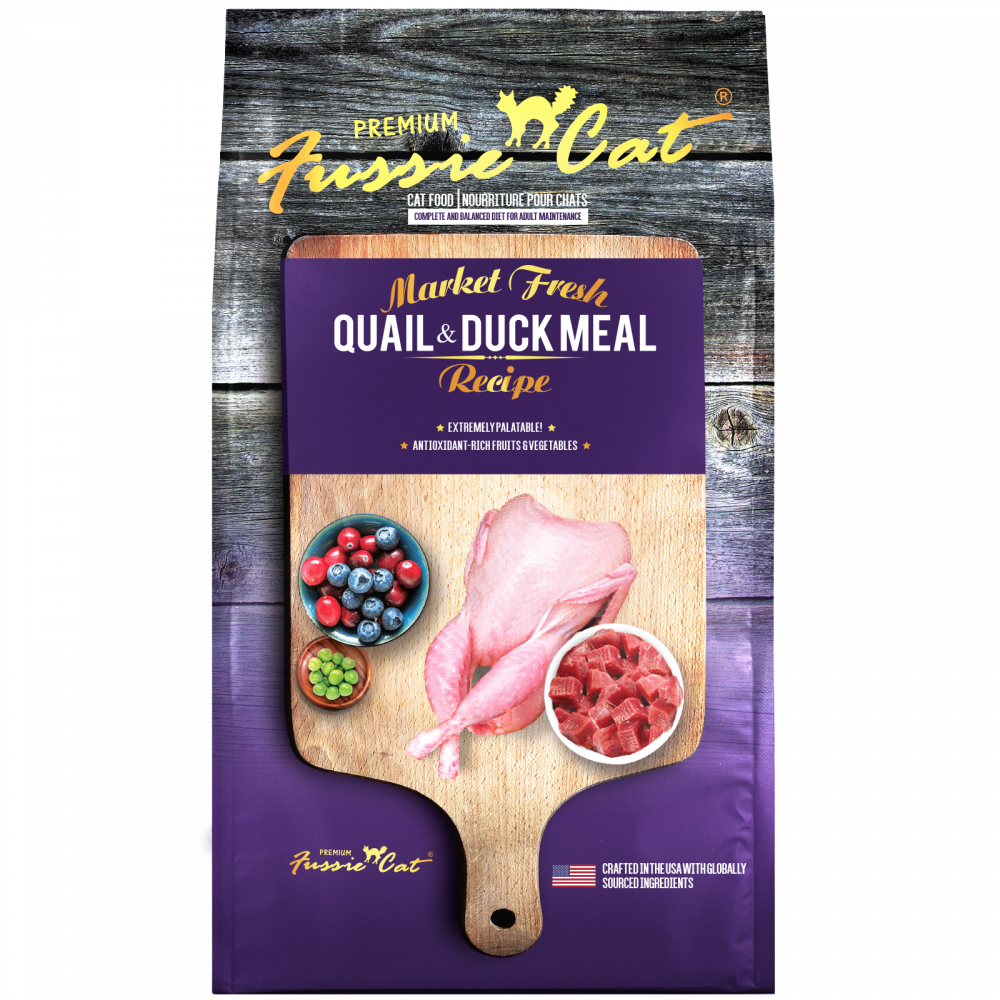 Fussie Cat Market Fresh Grain Free Duck Meal Recipe Dry Cat Food