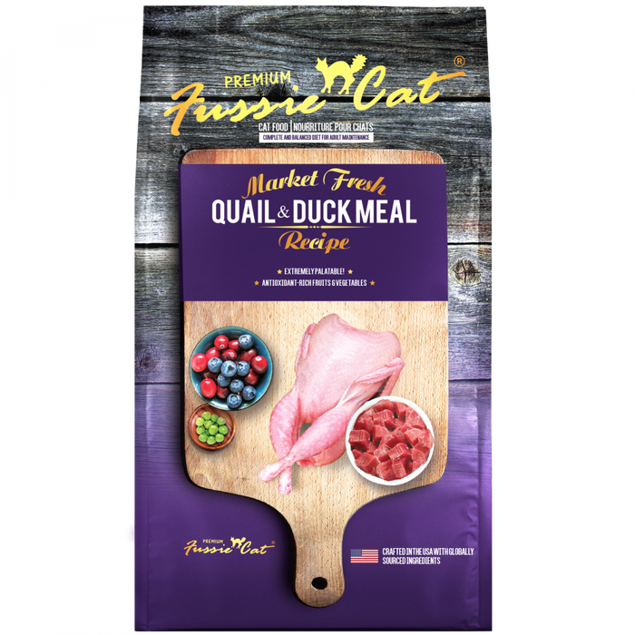 Fussie Cat Market Fresh Grain Free Duck Meal Recipe Dry Cat Food