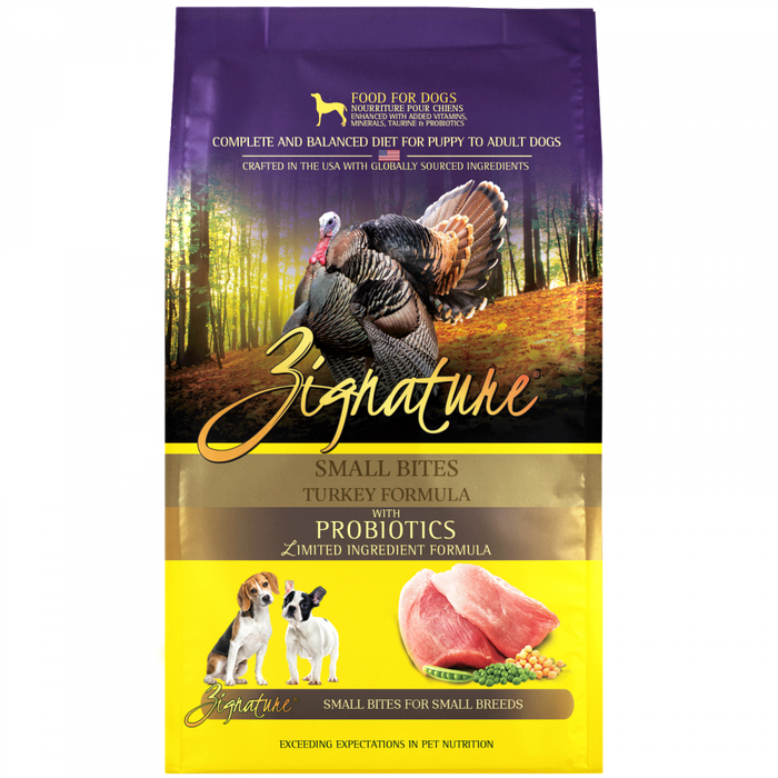 Zignature Small Bites Grain Free Turkey Formula Dry Dog Food