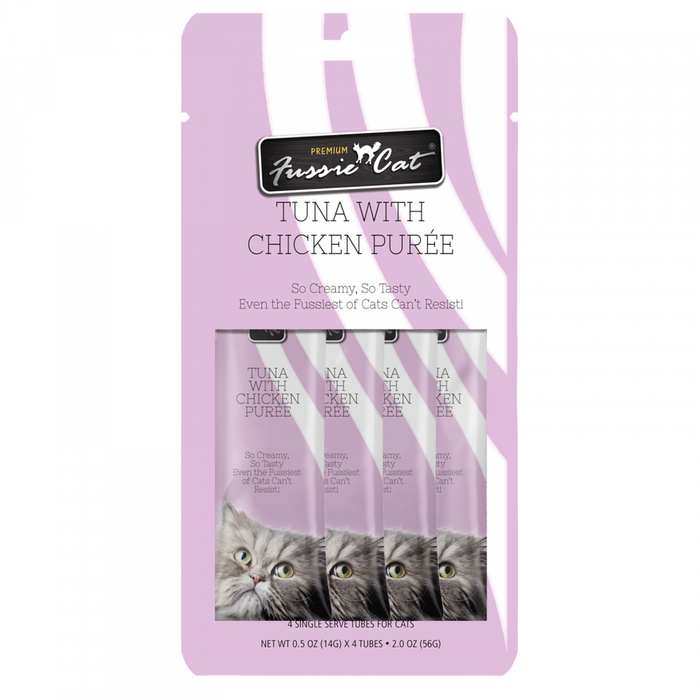 Fussie Cat Tuna with Chicken Puree Canned Cat Treat Food Topper
