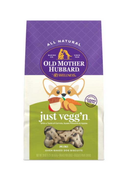 Old Mother Hubbard Crunchy Classic Natural Just VeggN Mini Biscuits Dog Treats