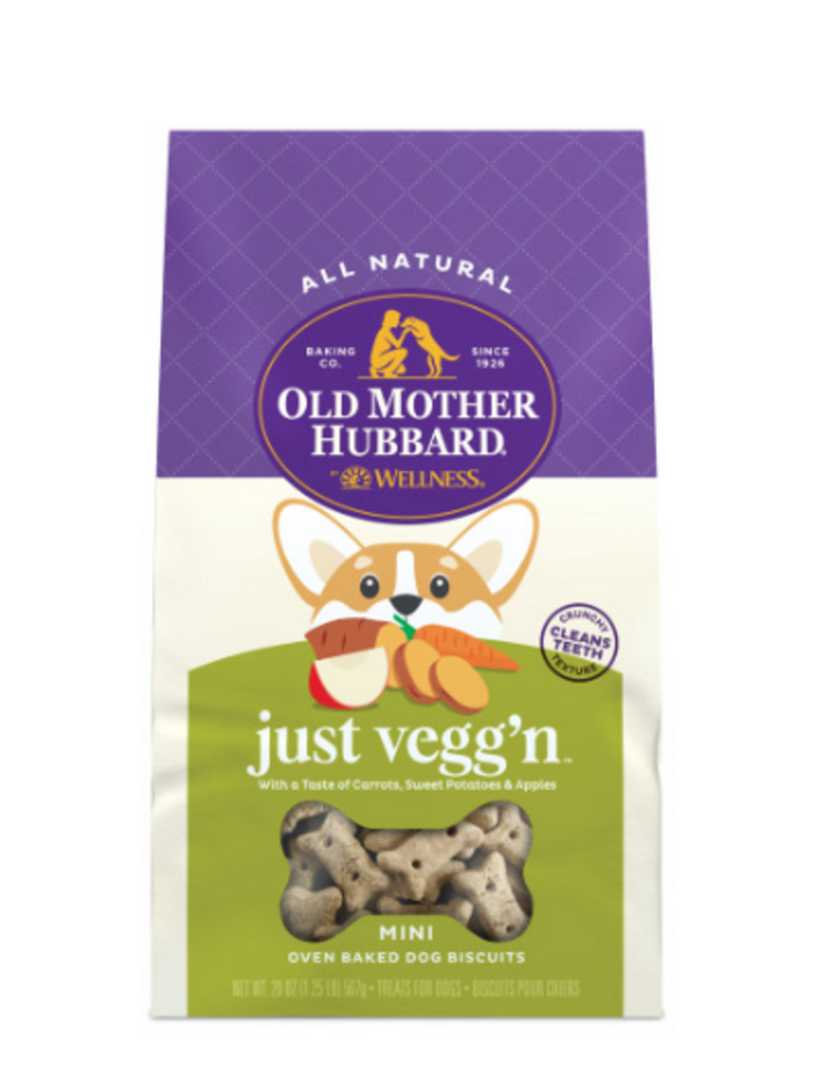 Old Mother Hubbard Crunchy Classic Natural Just VeggN Mini Biscuits Dog Treats