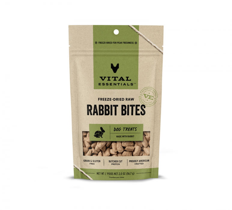 Vital Essentials Rabbit Vital Essentials Freeze Dried Rabbit Bites Vital Treats for Dogs ...