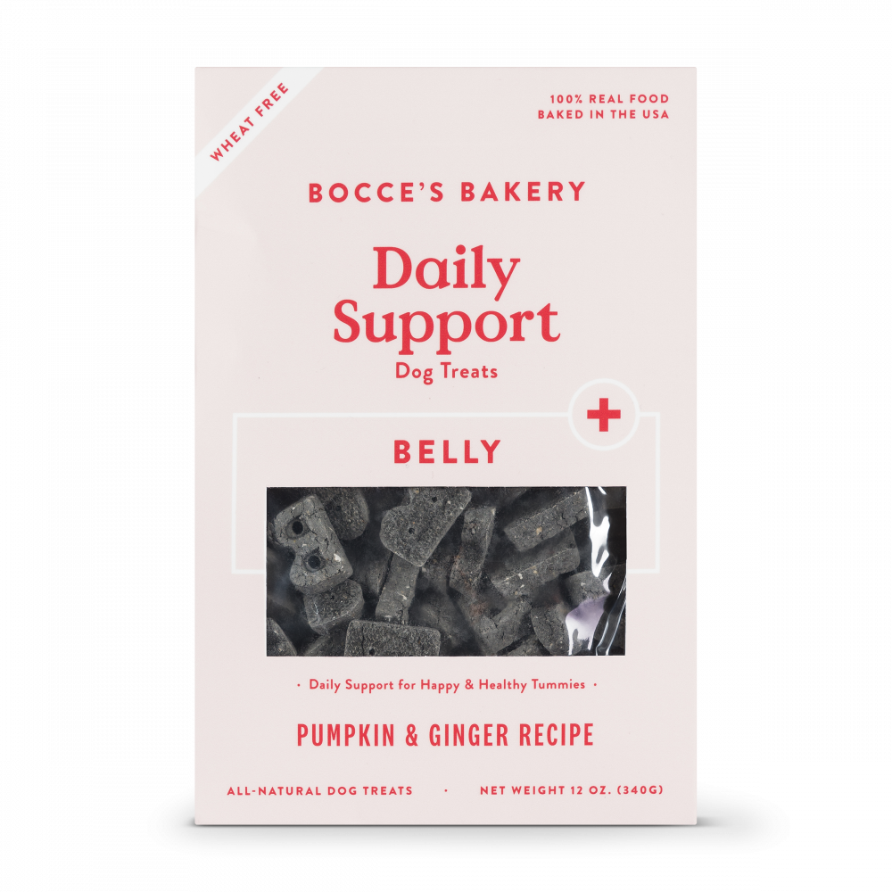 Bocce's Bakery Daily Support Pumpkin & Ginger Recipe Functional Belly Biscuit Dog Treats
