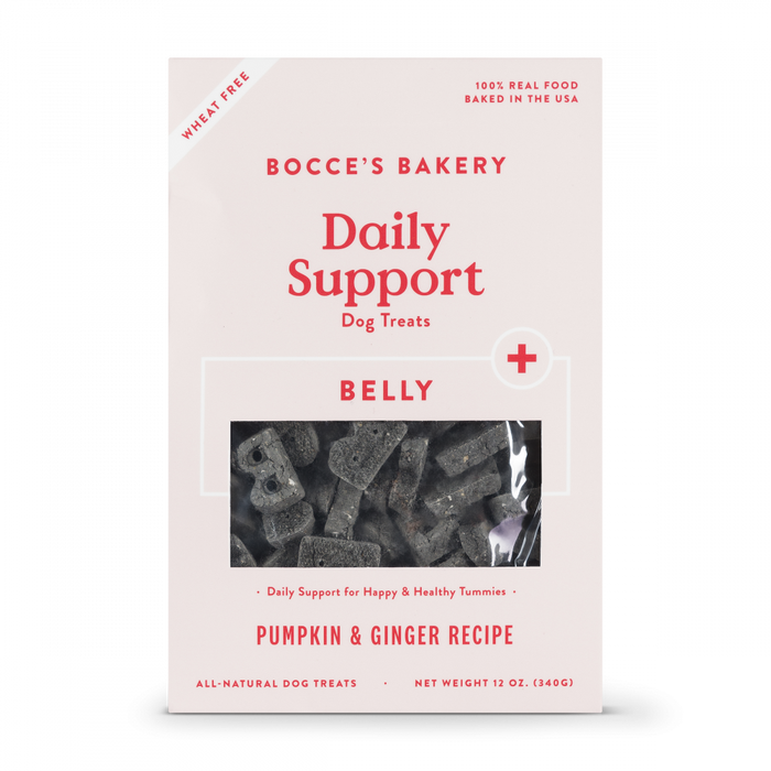 Bocce's Bakery Daily Support Pumpkin & Ginger Recipe Functional Belly Biscuit Dog Treats