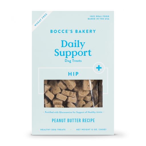 Bocce's Bakery Daily Support Peanut Butter Recipe Functional Hip & Joints Biscuit Dog Treats