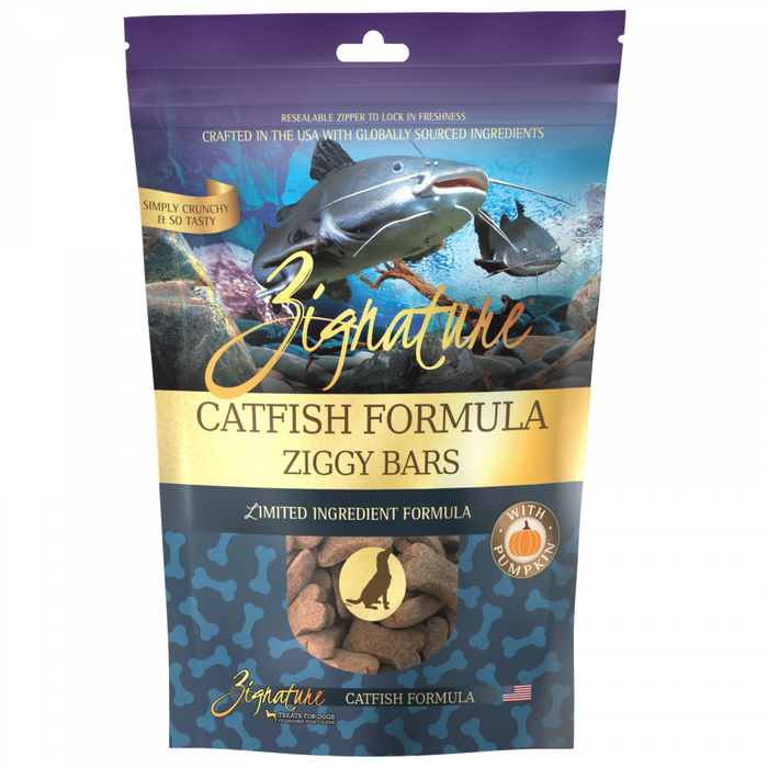 Zignature Zssential Ziggy Bars Catfish Formula Dog Treats