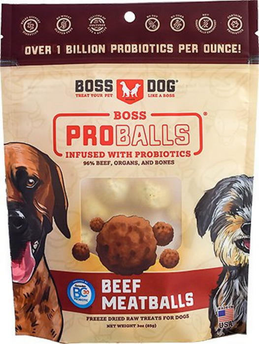Boss Dog Proballs Beef Meatball Freeze Dried Dog Treats