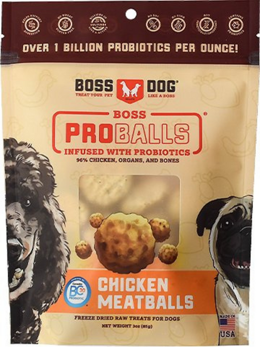 Boss Dog Proballs Chicken Meatball Freeze Dried Dog Treats