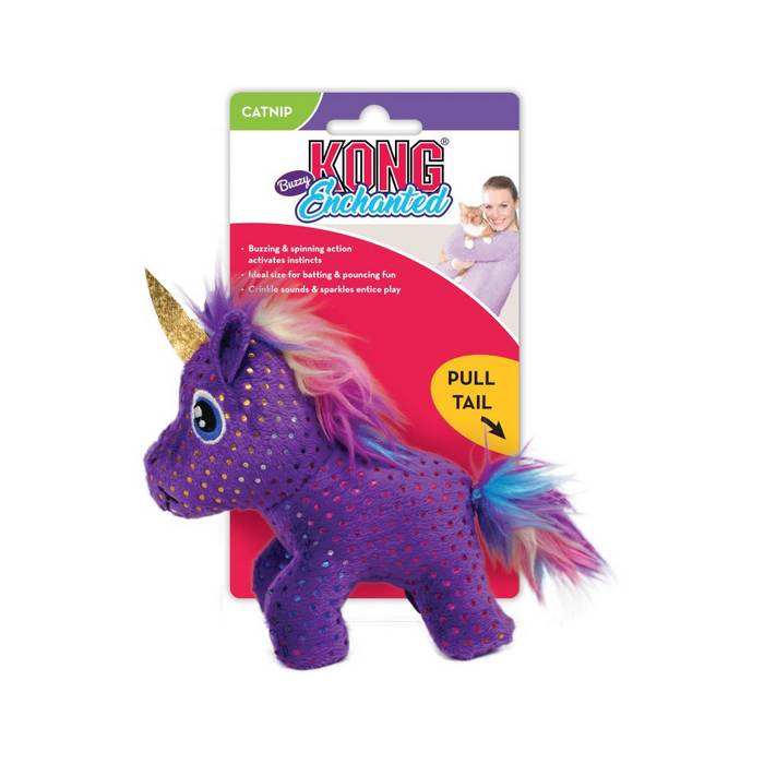 KONG Enchanted Buzzy Unicorn Cat Toy