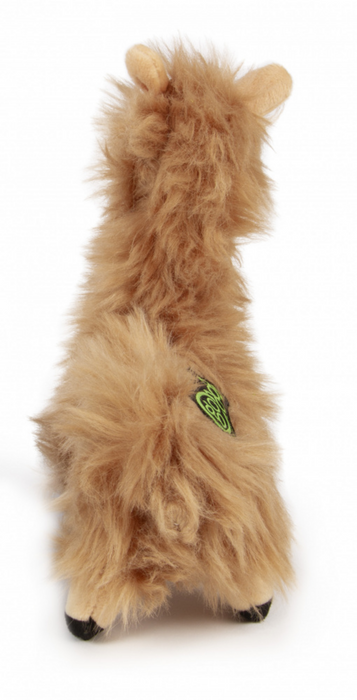 Go Dog Buck Tooth Llama with Chew Guard Technology Durable Plush Dog Toy Tan