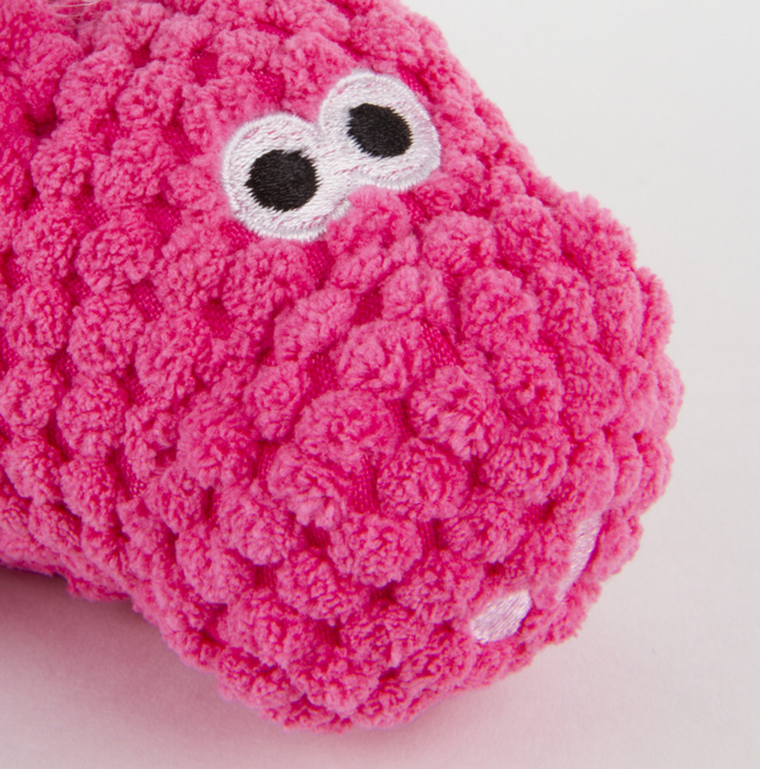 Go Dog Checkers Flying Pig with Chew Guard Technology Durable Plush Squeaker Dog Toy Pink Mini Just for Me