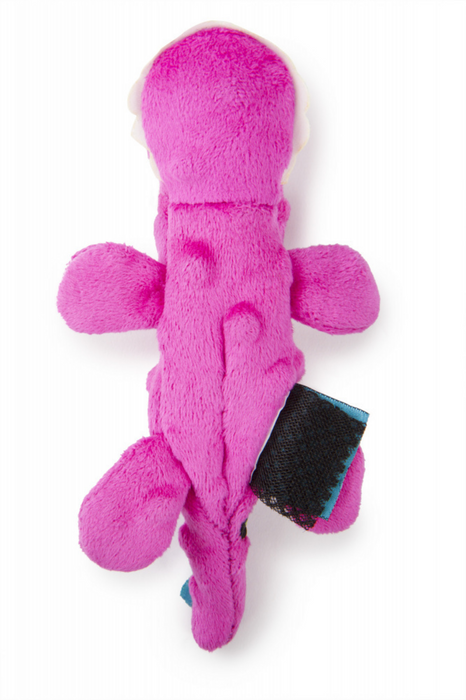 Go Dog Gators with Chew Guard Technology Durable Plush Squeaker Dog Toy Pink Mini Just for Me