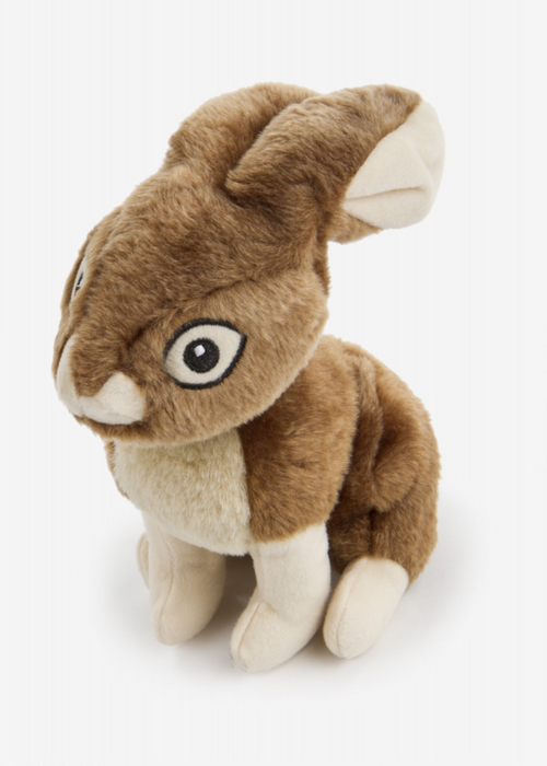 Go Dog Wildlife Rabbit with Chew Guard Technology Durable Plush Squeaker Dog Toy