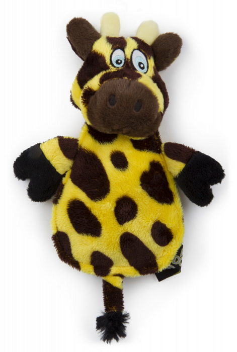 Go Dog Hear Doggy Flattie Giraffe With Chew Guard Technology And Silent Squeak Technology Plush Dog Toy