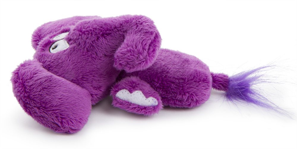 Go Dog Hear Doggy Mini Flattie Elephant With Chew Guard Technology And Silent Squeak Technology Plush Dog Toy