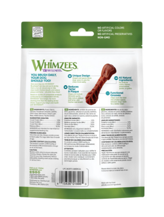 Whimzees Daily Use Brushzees Small Pack Dental Dog Treats
