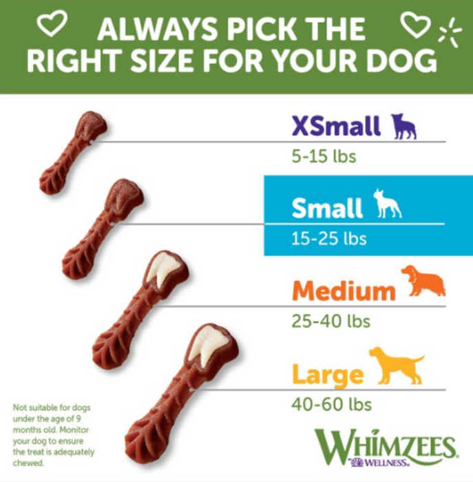 Whimzees Daily Use Brushzees Small Pack Dental Dog Treats