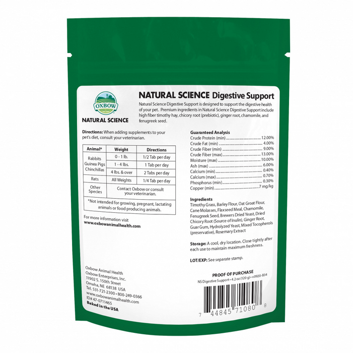 Oxbow Animal Health Natural Science Digestive Support