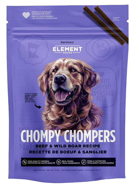 Nutrisource Elements Beef & Wild Boar Chompy Chompers 6oz