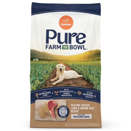 Canidae Pure Farm To Bowl Pasture-Raised Lamb & Brown Rice Recipe Adult Dry Dog Food