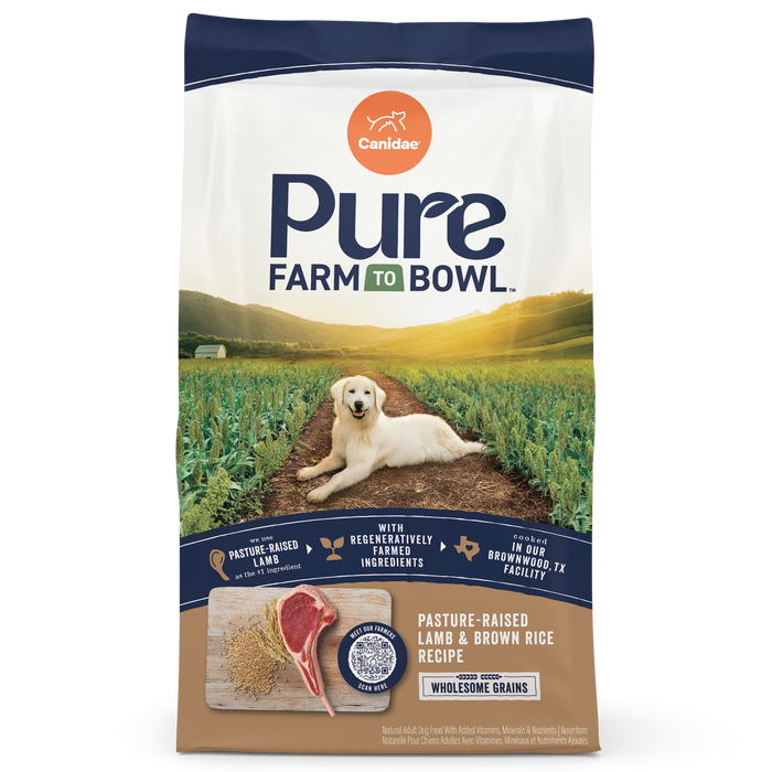 Canidae Pure Farm To Bowl Pasture-Raised Lamb & Brown Rice Recipe Adult Dry Dog Food