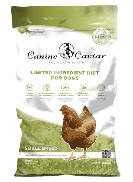 Canine Caviar Small Breed Limited Ingredient Alkaline Chicken & Whole Ground Oats Entree Dry Dog Food