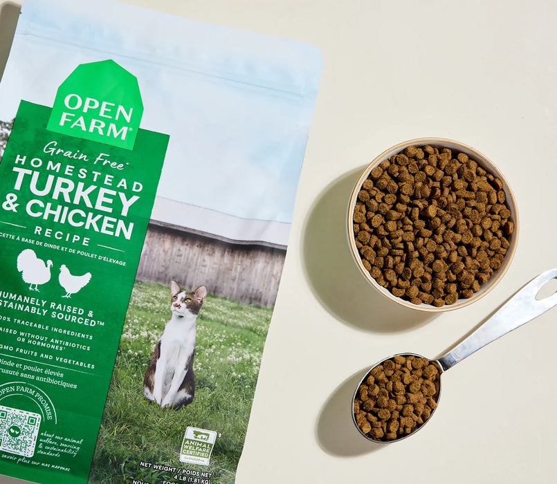 Open Farm Cat Food Homestead Turkey and Chicken, 4 Pounds