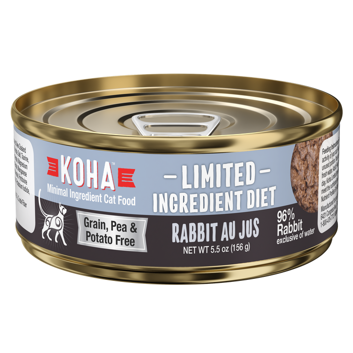 Koha Limited Ingredient Diet Rabbit AU JUS Pâté for Cats 24/5.5oz