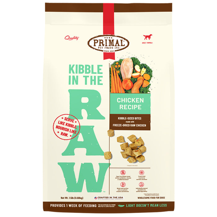 Primal Dog Kibble In The Raw Freeze-Dried Chicken