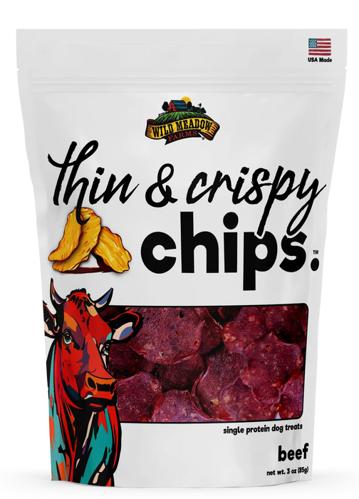 Wild Meadow Farms Thin & Crispy Chips Dog Treats – 3 oz