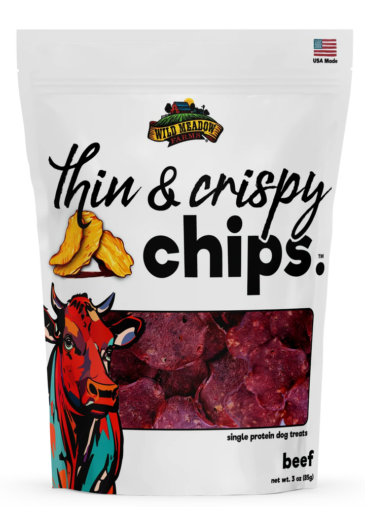 Wild Meadow Farms Thin & Crispy Chips Dog Treats – 3 oz