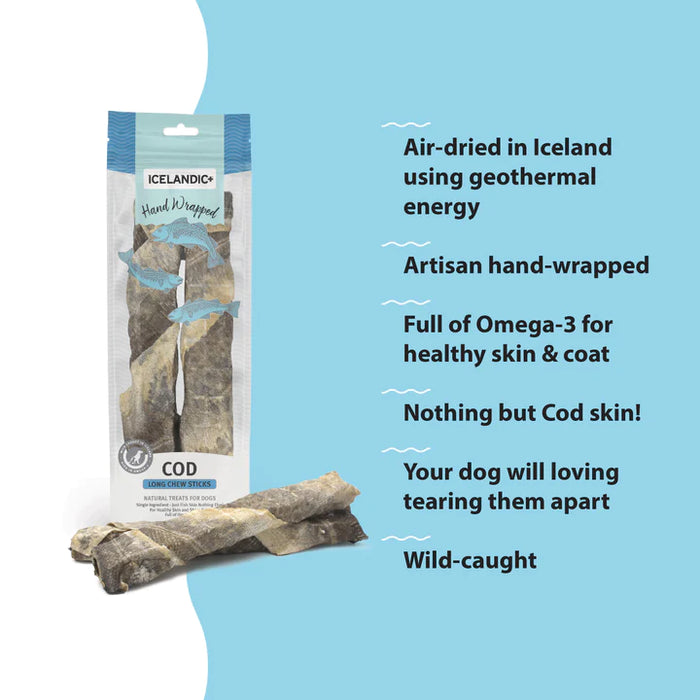 Icelandic Cod Skin Chew 10" 12 Count