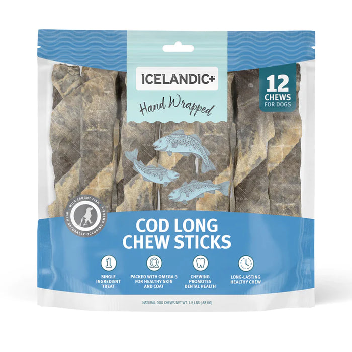 Icelandic Cod Skin Chew 10" 12 Count