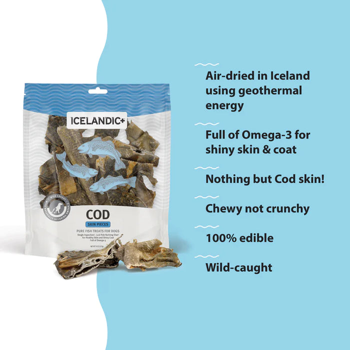 Icelandic Cod Skin Pieces Mixed — NurturePet Pet Supply