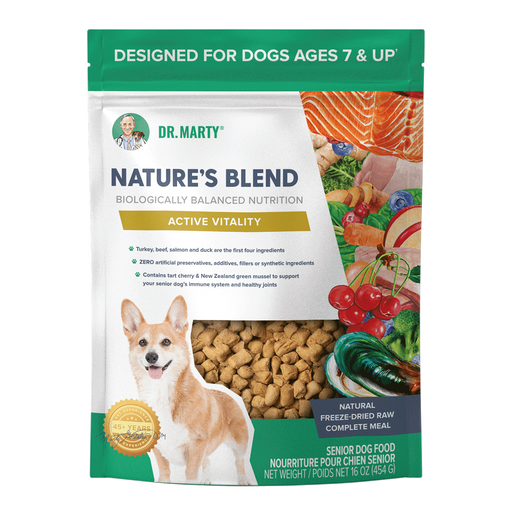 Dr Marty Nature's Blend Active Vitality Freeze Dried Senior Dog Food 48 oz