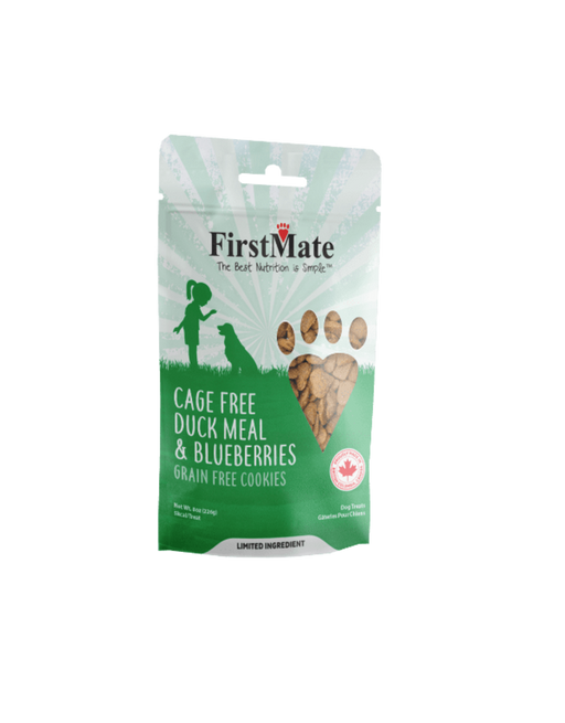 FirstMate Cage Free Duck & Blueberry Dog Treat 8oz
