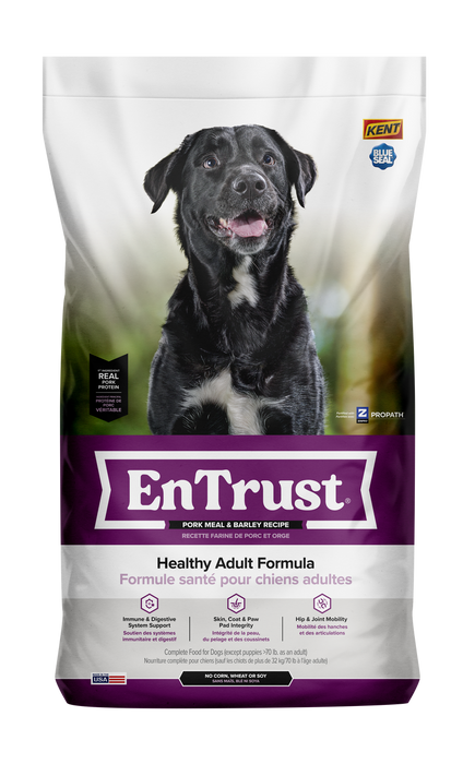 Blue Seal EnTrust Adult Pork Meal & Barley Recipe Premium Dog Food