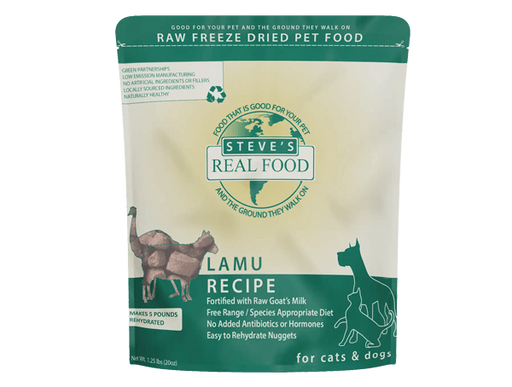 Steve's Real Food Freeze-Dried Raw Lamu (Lamb & Emu) Nuggets – 1.25 lb