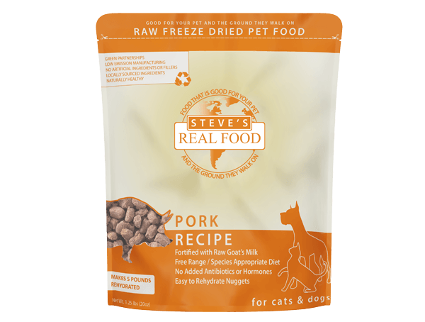 Steve's Real Food Freeze-Dried Raw Pork Nuggets – 1.25 lb